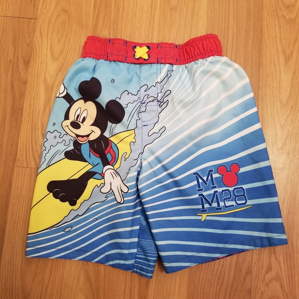 Boys Mickey Mouse swim trunks, 5T